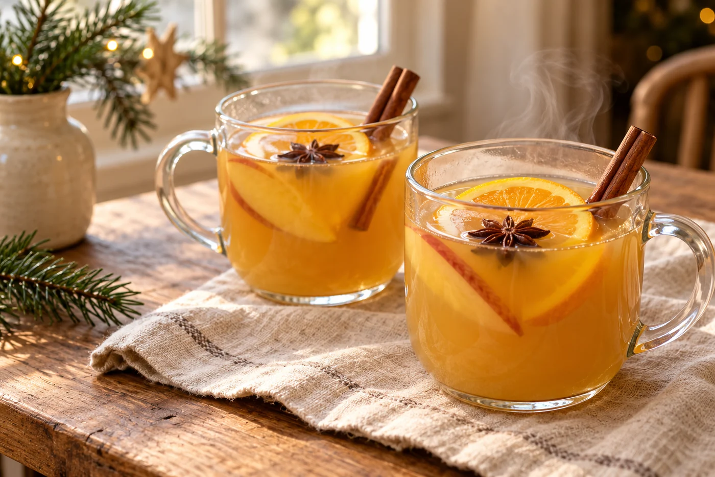 Weihnachtlicher Apfelpunsch ohne Alkohol