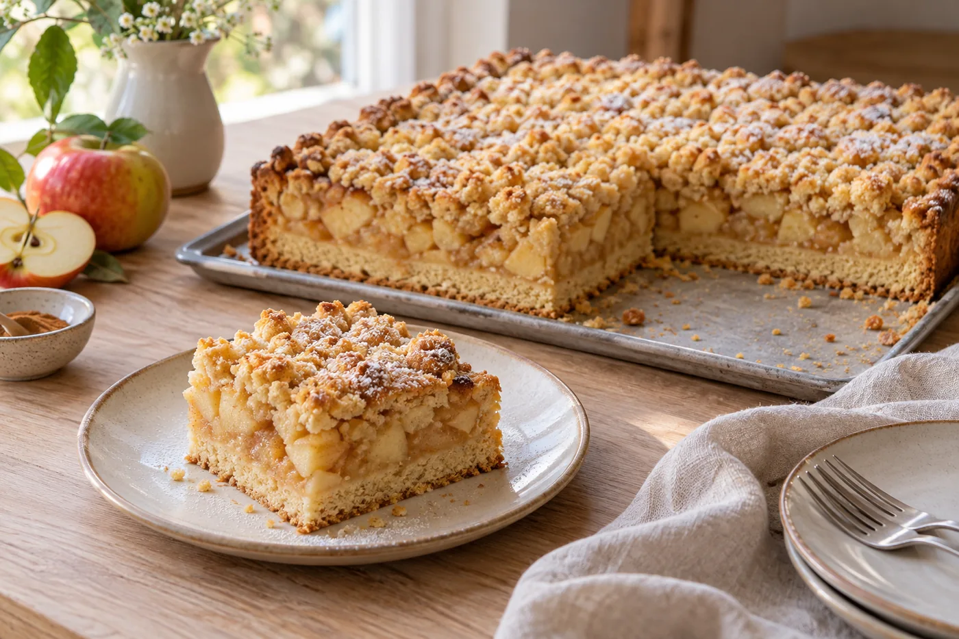 Apfelstreuselkuchen vom Blech