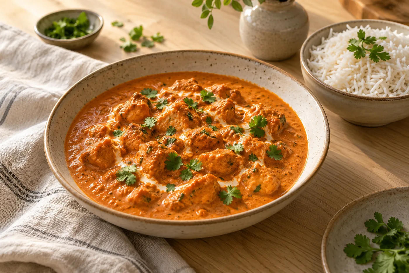 Butter Chicken mit cremiger Tomatensauce