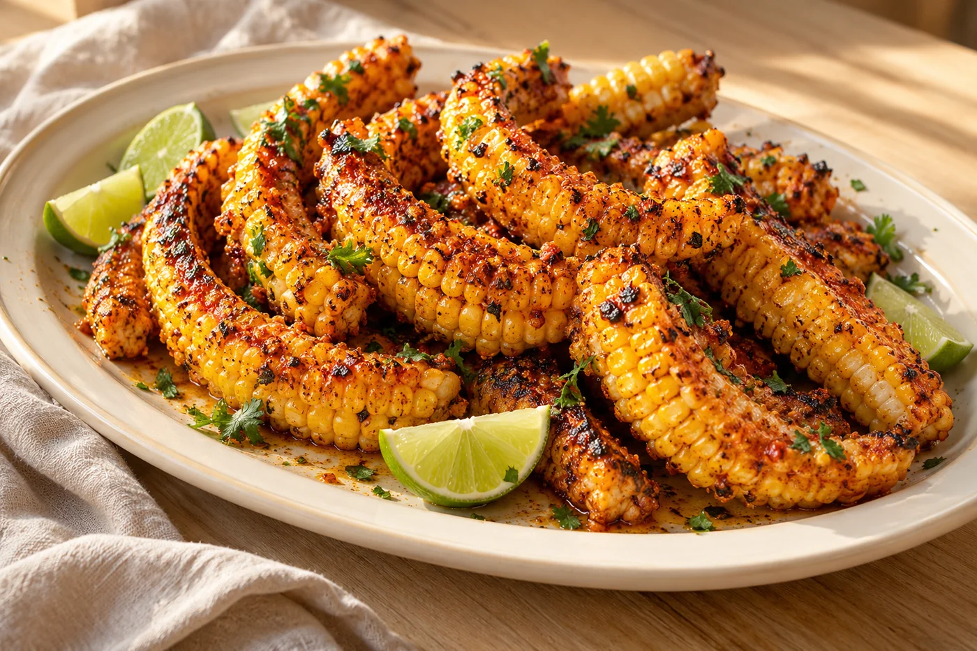 Corn Ribs mit Chili-Limetten-Butter – das fertig zubereitete Gericht
