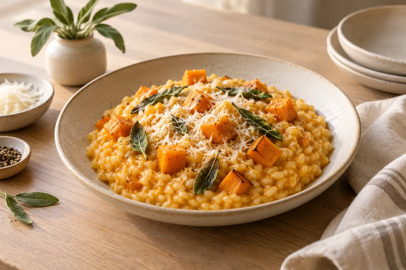 Kürbisrisotto mit Salbei