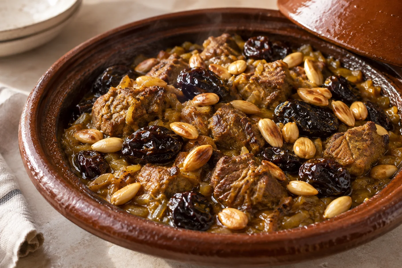 Lamm-Tajine mit Pflaumen und Mandeln