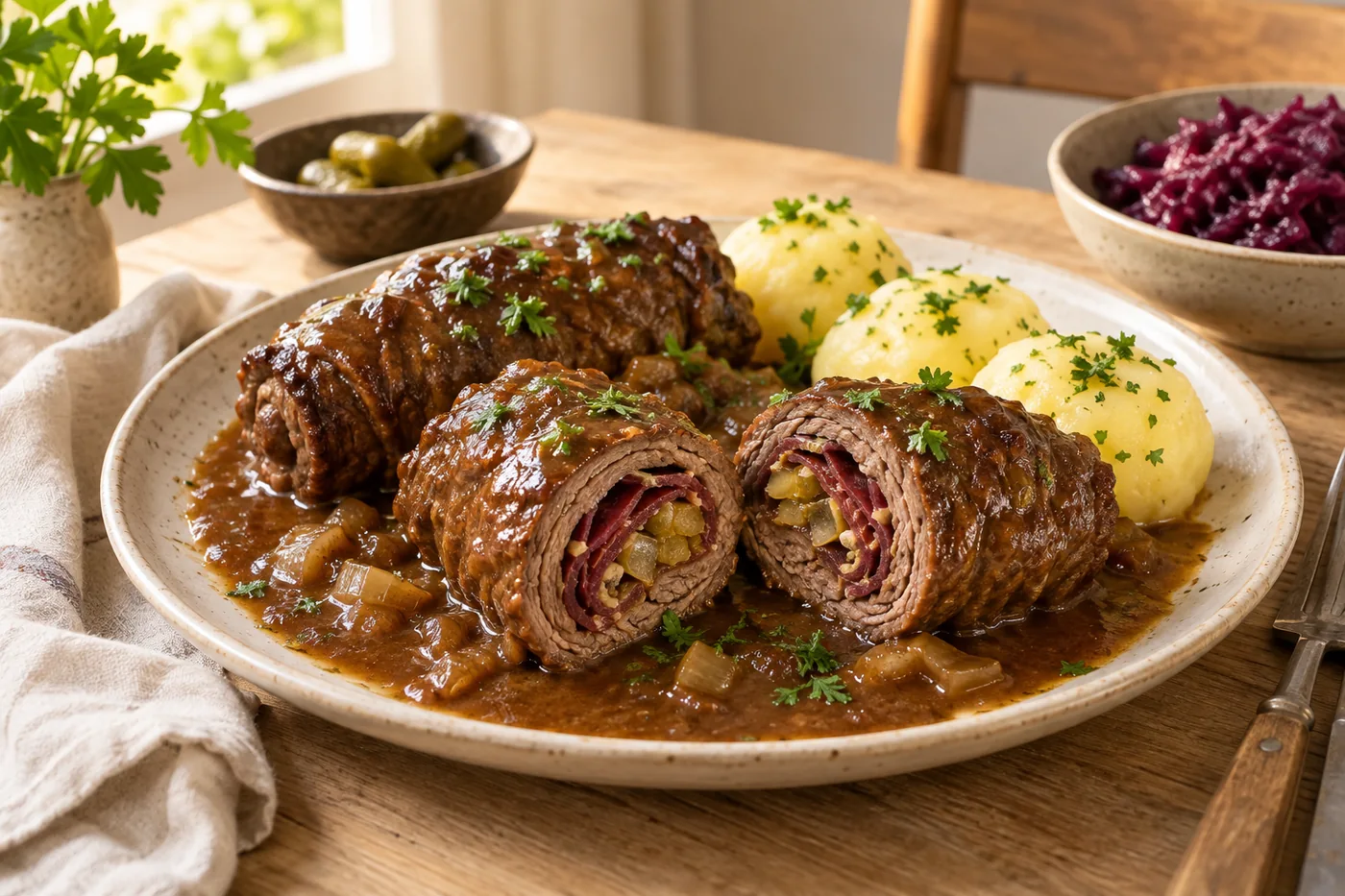 Rinderrouladen mit Pastırma