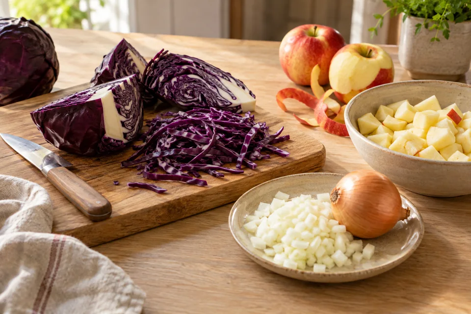 Apfelrotkohl mit feiner Gewürznote – Zubereitungsschritt 1