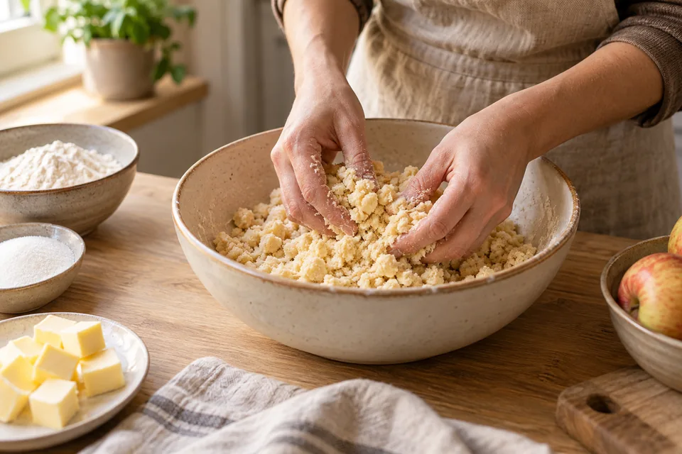 Apfelstreuselkuchen vom Blech – Zubereitungsschritt 3
