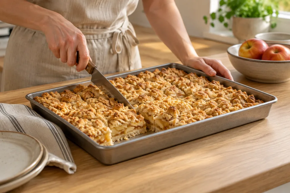 Apfelstreuselkuchen vom Blech – Zubereitungsschritt 5
