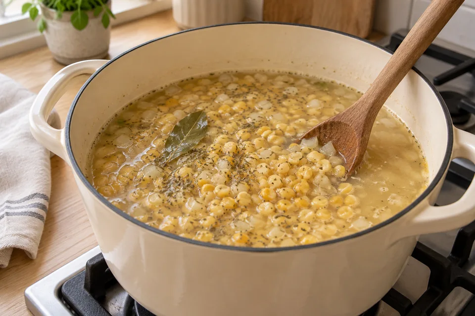 Erbseneintopf mit Kartoffeln und Pastırma – Zubereitungsschritt 2