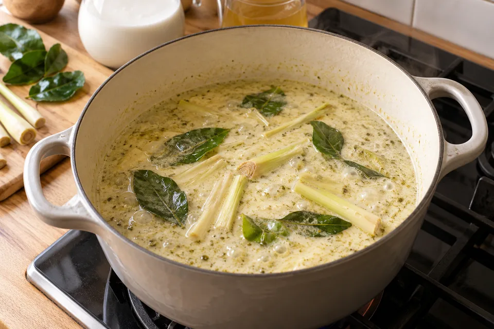 Grünes Thai-Curry mit Gemüse: Zubereitungsschritt 2