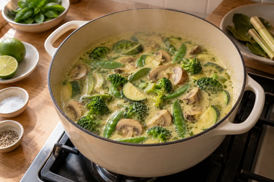 Grünes Thai-Curry mit Gemüse: Zubereitungsschritt 3