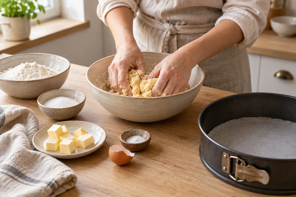 Klassischer Käsekuchen mit Quark – Zubereitungsschritt 1