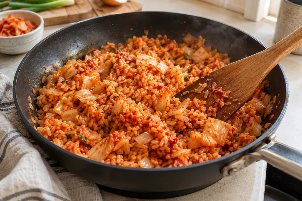 Kimchi-Bratreis mit Ei: Zubereitung