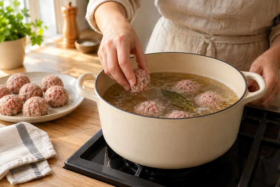 Königsberger Klopse aus Rinderhack – Zubereitungsschritt 2