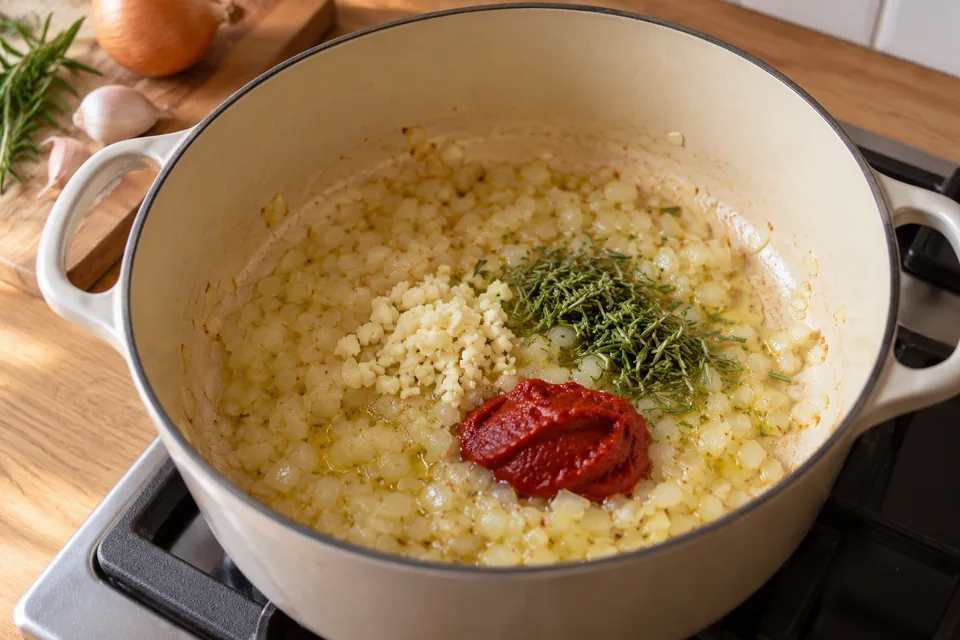 Pasta e ceci – Nudeln mit Kichererbsen: Zubereitungsschritt 2