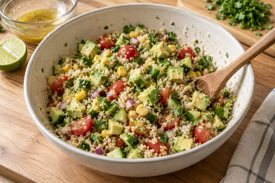 Quinoa-Salat mit Avocado und Limette: Zubereitungsschritt 4