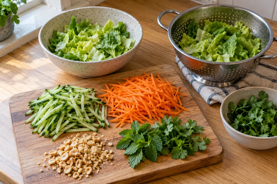 Vietnamesisch inspirierter Reisnudelsalat mit Tofu: Zubereitungsschritt 2