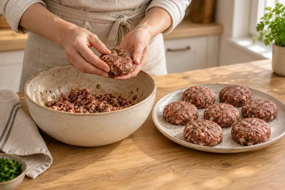 Saftige Rinderfrikadellen – Zubereitungsschritt 2