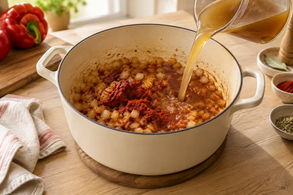 Rindergulasch mit Paprika – Zubereitungsschritt 2
