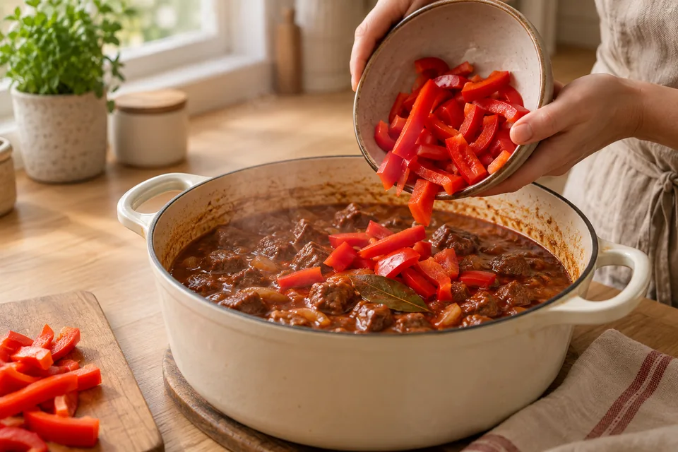 Rindergulasch mit Paprika – Zubereitungsschritt 4