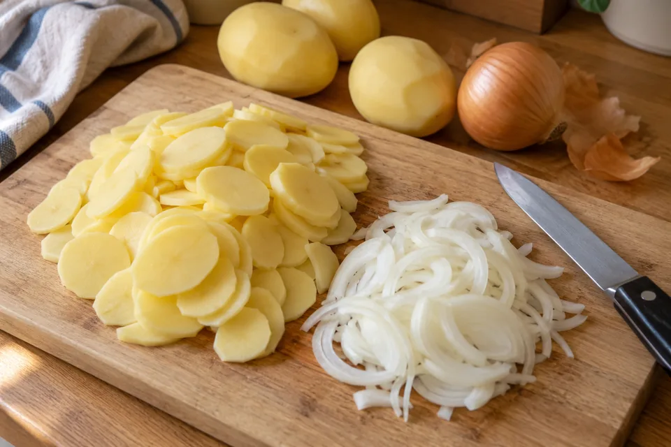 Spanische Tortilla mit Kartoffeln: Zubereitungsschritt 1