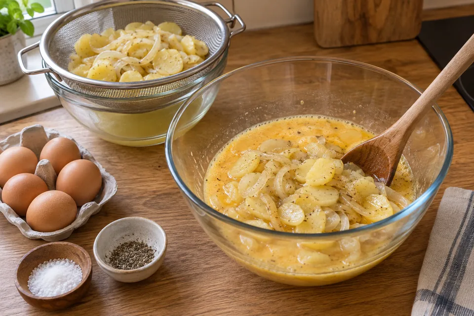 Spanische Tortilla mit Kartoffeln: Zubereitungsschritt 3
