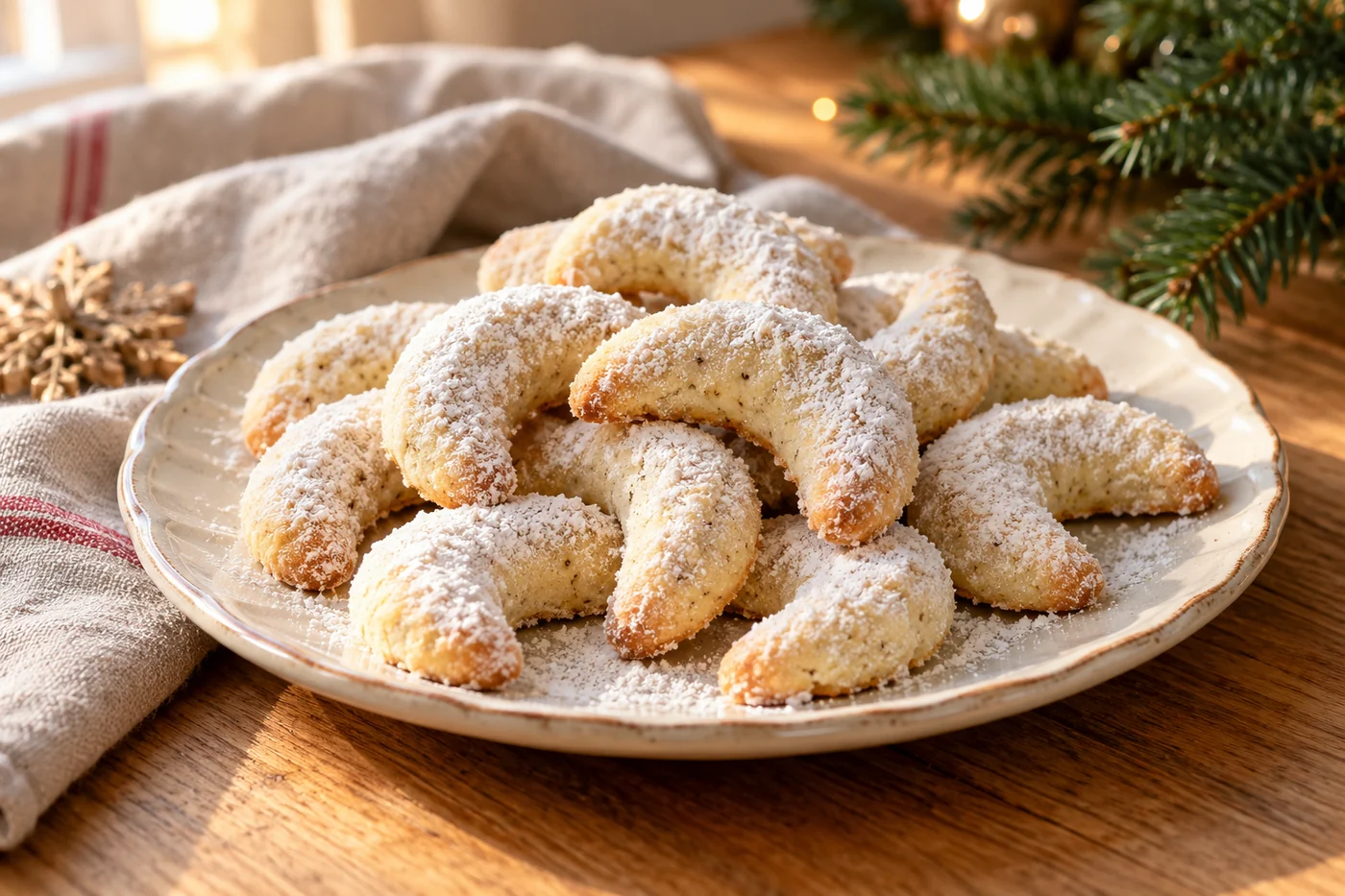 Vanillekipferl mit Mandeln