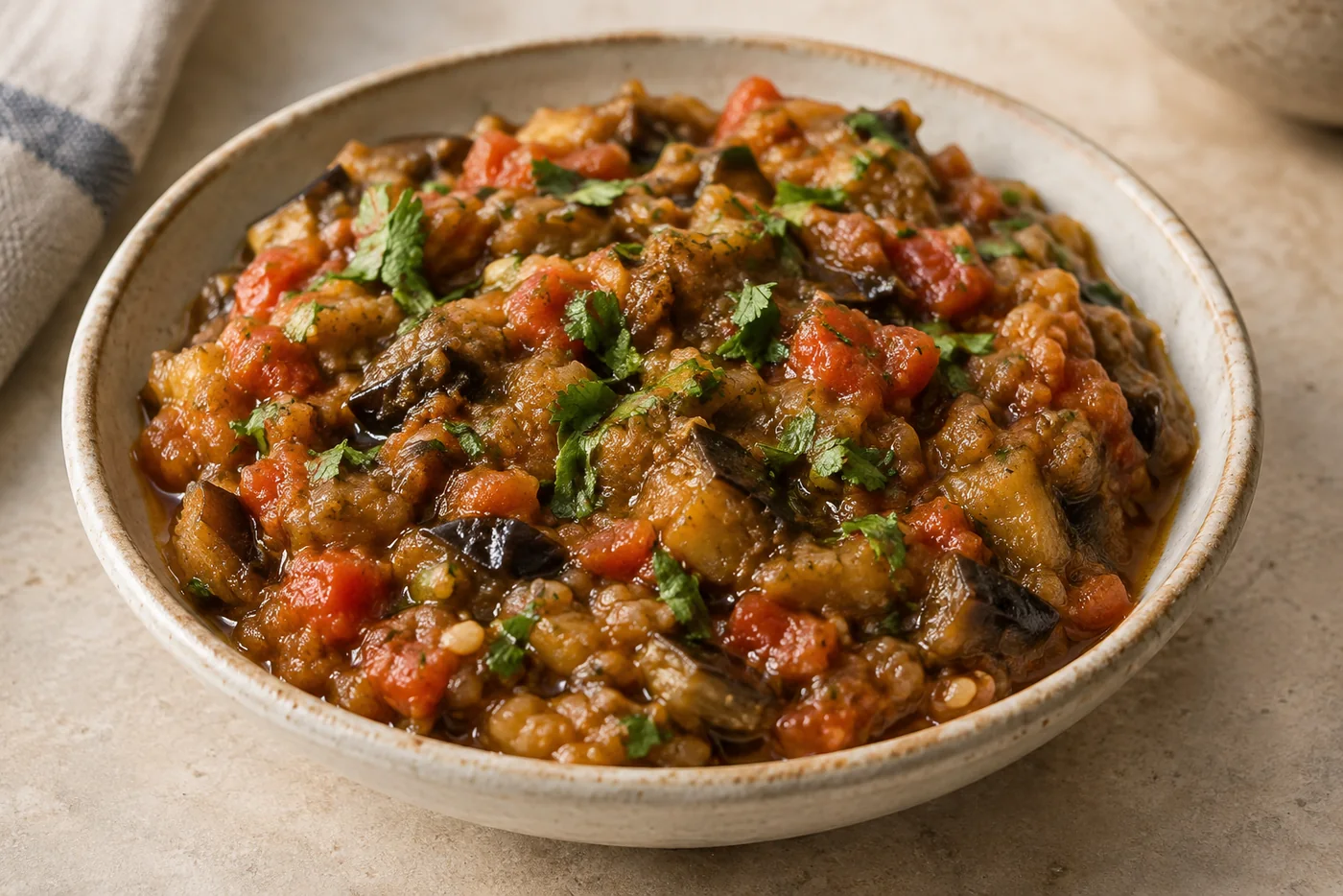 Zaalouk – würziger Auberginen-Tomaten-Salat